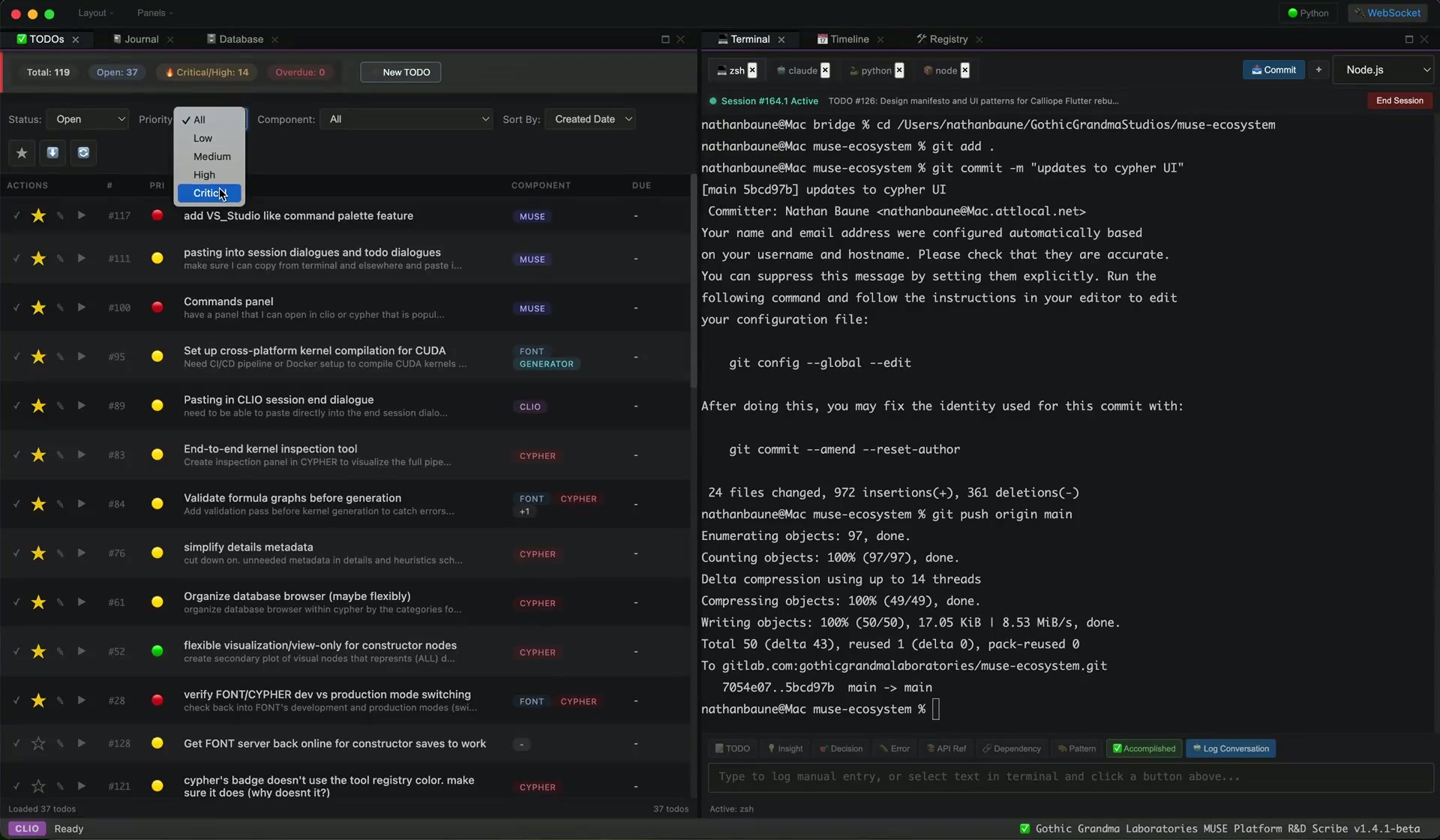 CLIO workbench preview